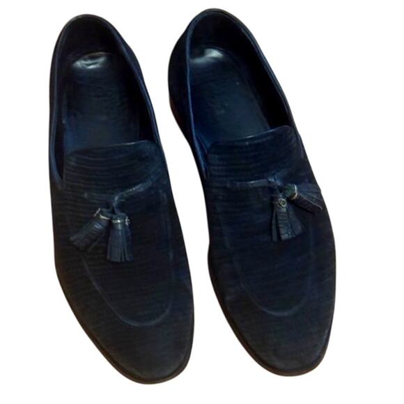 Roberto Cavalli Luxury Black Suede With Tassels Loafer 10 - Picture 11 of 11